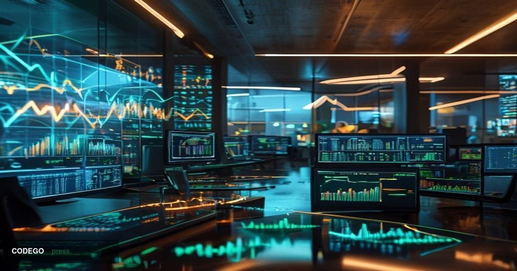 A photorealistic editorial photograph showing the Ethereum blockchain ecosystem under recovery, captured in dramatic chiarosc
