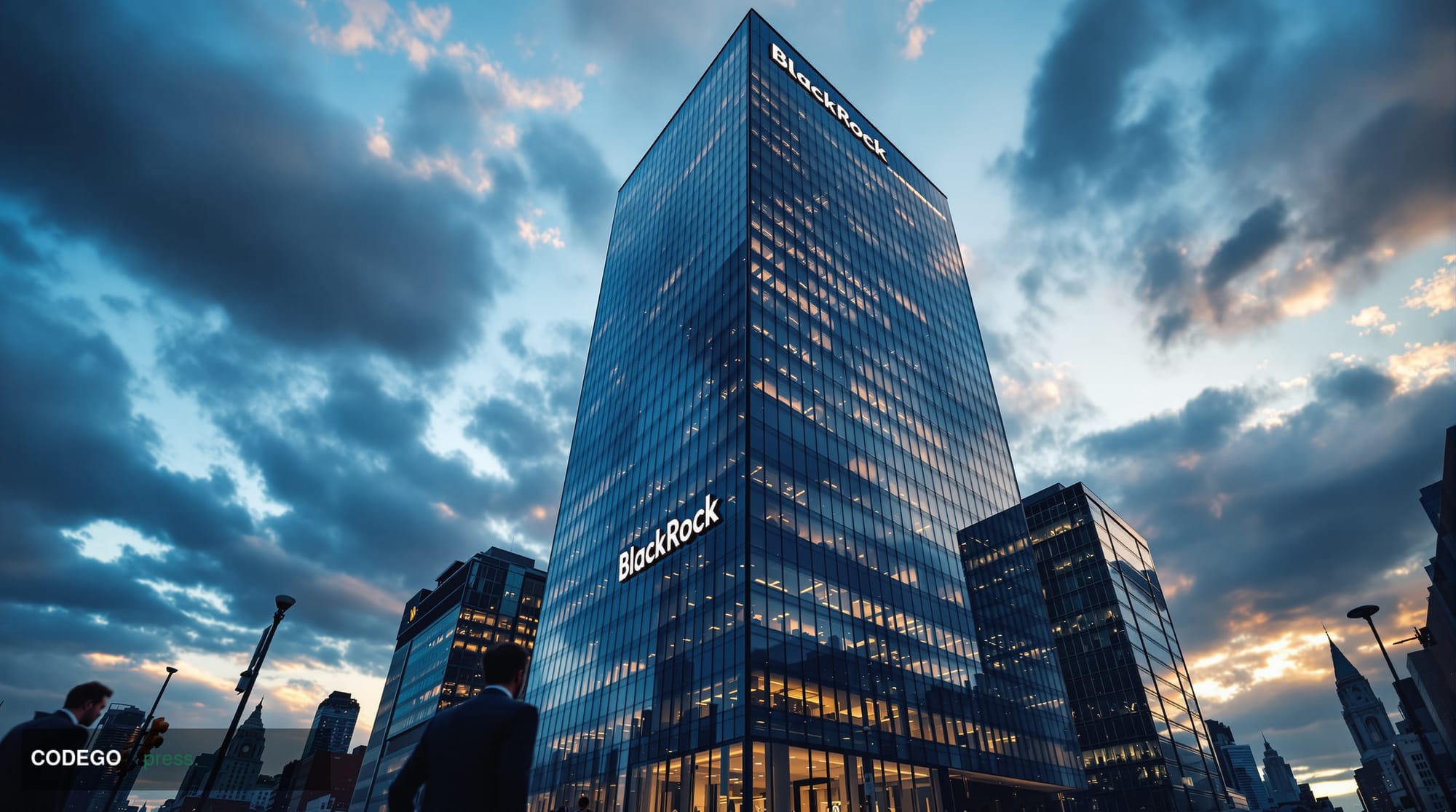 A dramatic wide-angle shot of <a href="https://www.blackrock.com" target="_blank" rel="noopener">BlackRock</a>'s sleek Manhat