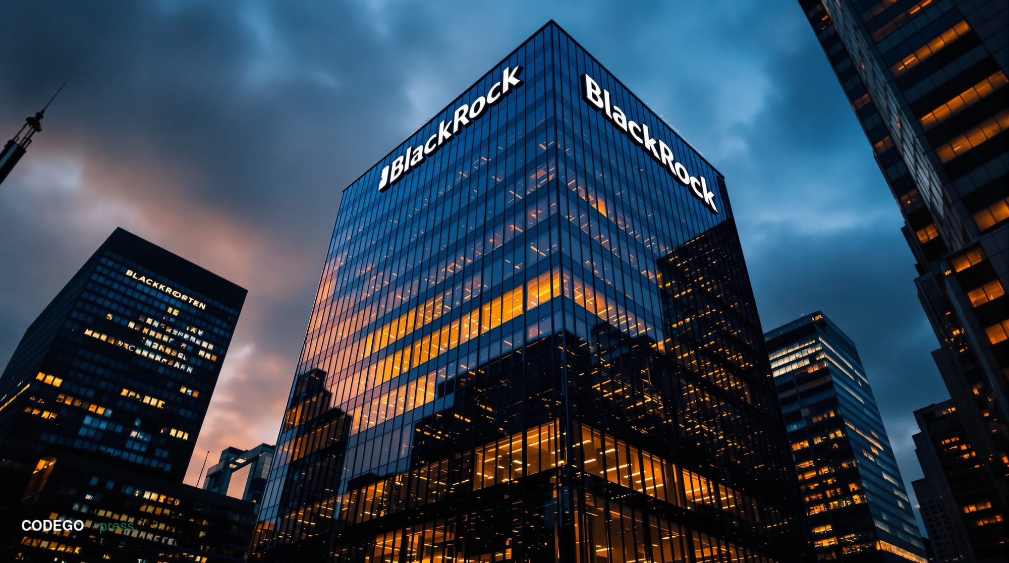 A photorealistic editorial photograph showcasing <a href="https://www.blackrock.com" target="_blank" rel="noopener">BlackRock