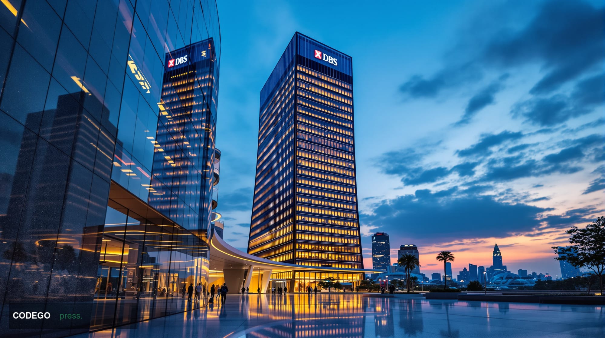 A cinematic editorial photograph capturing the <a href="https://www.dbs.com" target="_blank" rel="noopener">DBS</a> Bank head