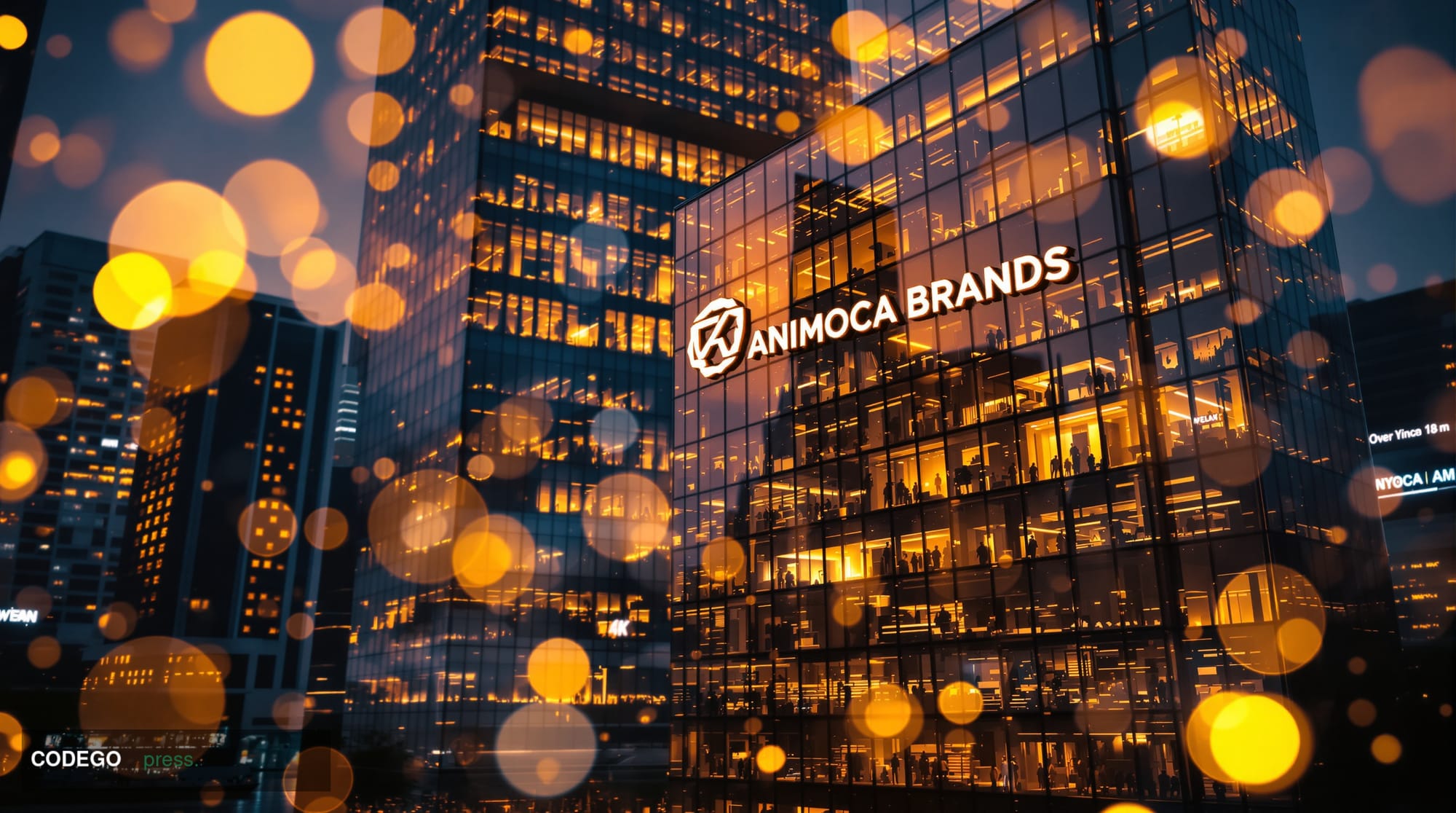 A cinematic editorial photograph of <a href="https://www.animocabrands.com" target="_blank" rel="noopener">Animoca Brands</a>