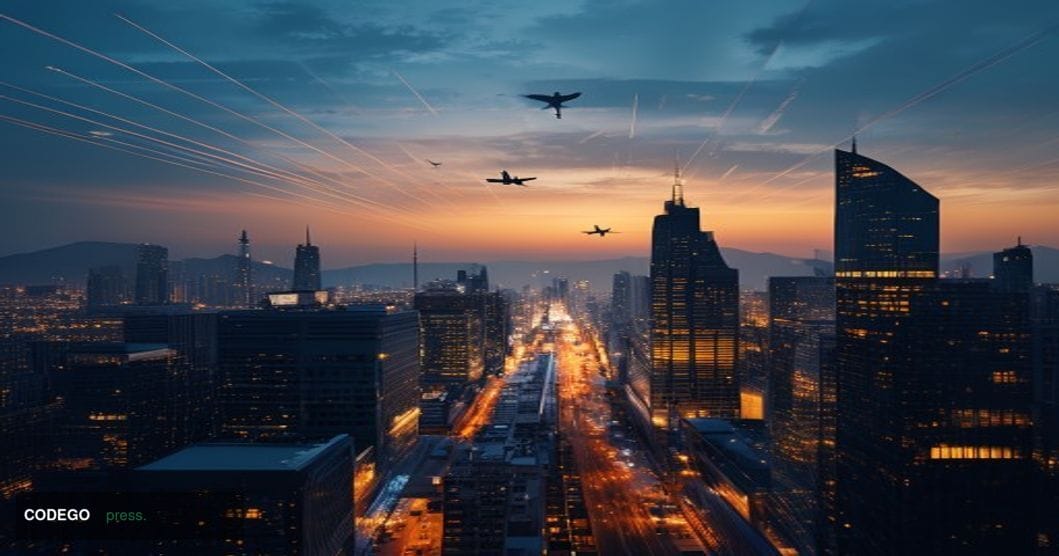 A dramatic photorealistic editorial photograph capturing the intersection of military tension and financial markets in the Mi