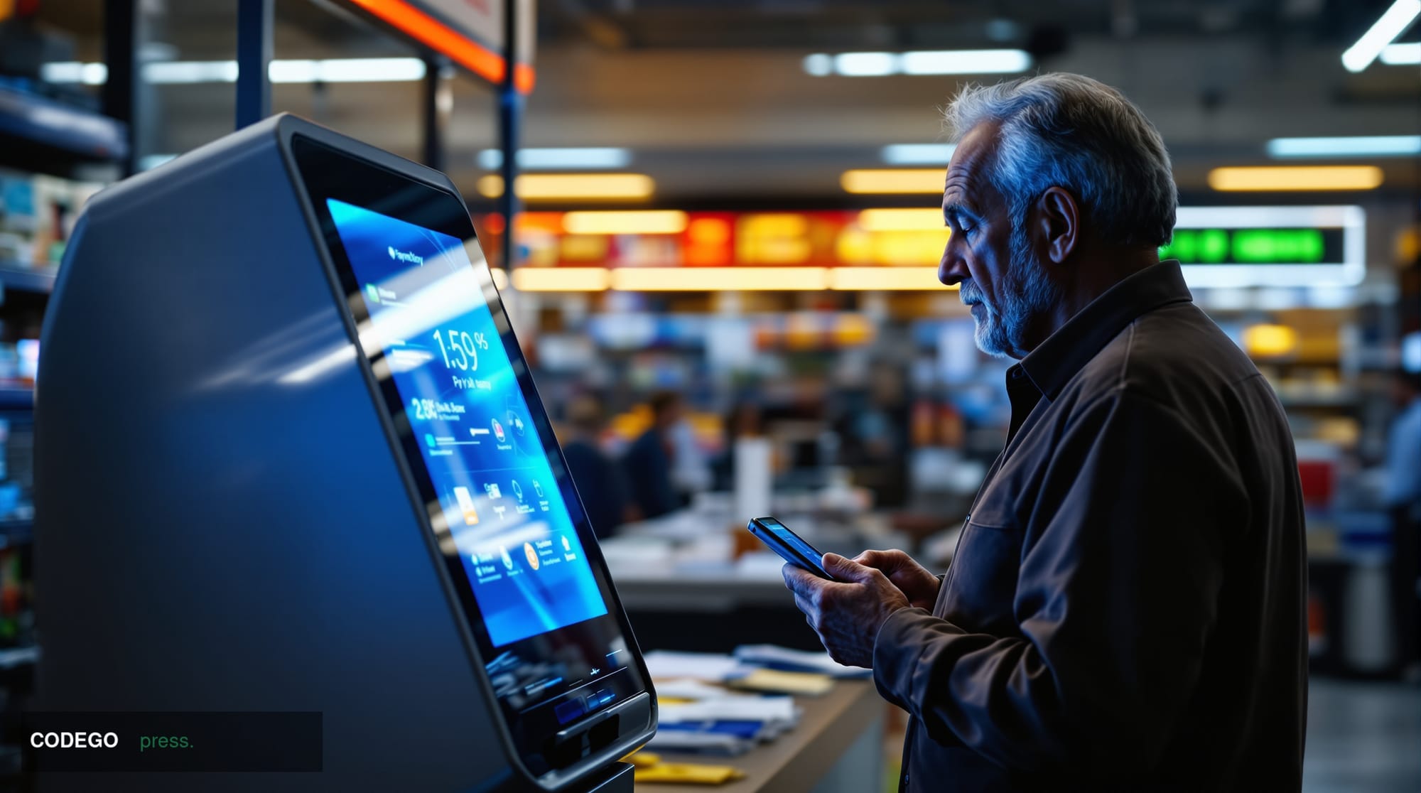 A cinematic editorial photograph capturing the tension between cryptocurrency innovation and regulatory oversight. The scene 