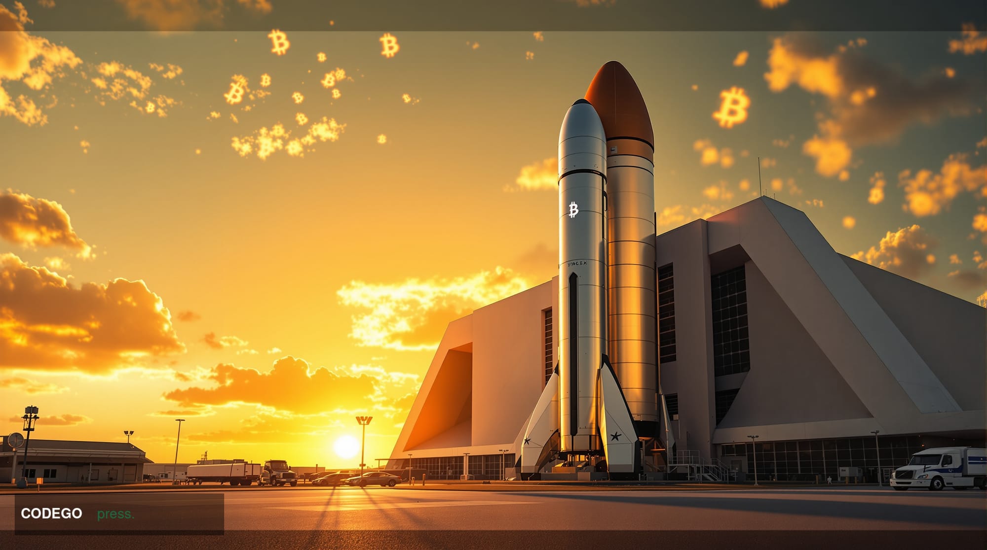 A cinematic editorial photograph capturing SpaceX's Starbase facility in Boca Chica, Texas, with the iconic Starship rocket g