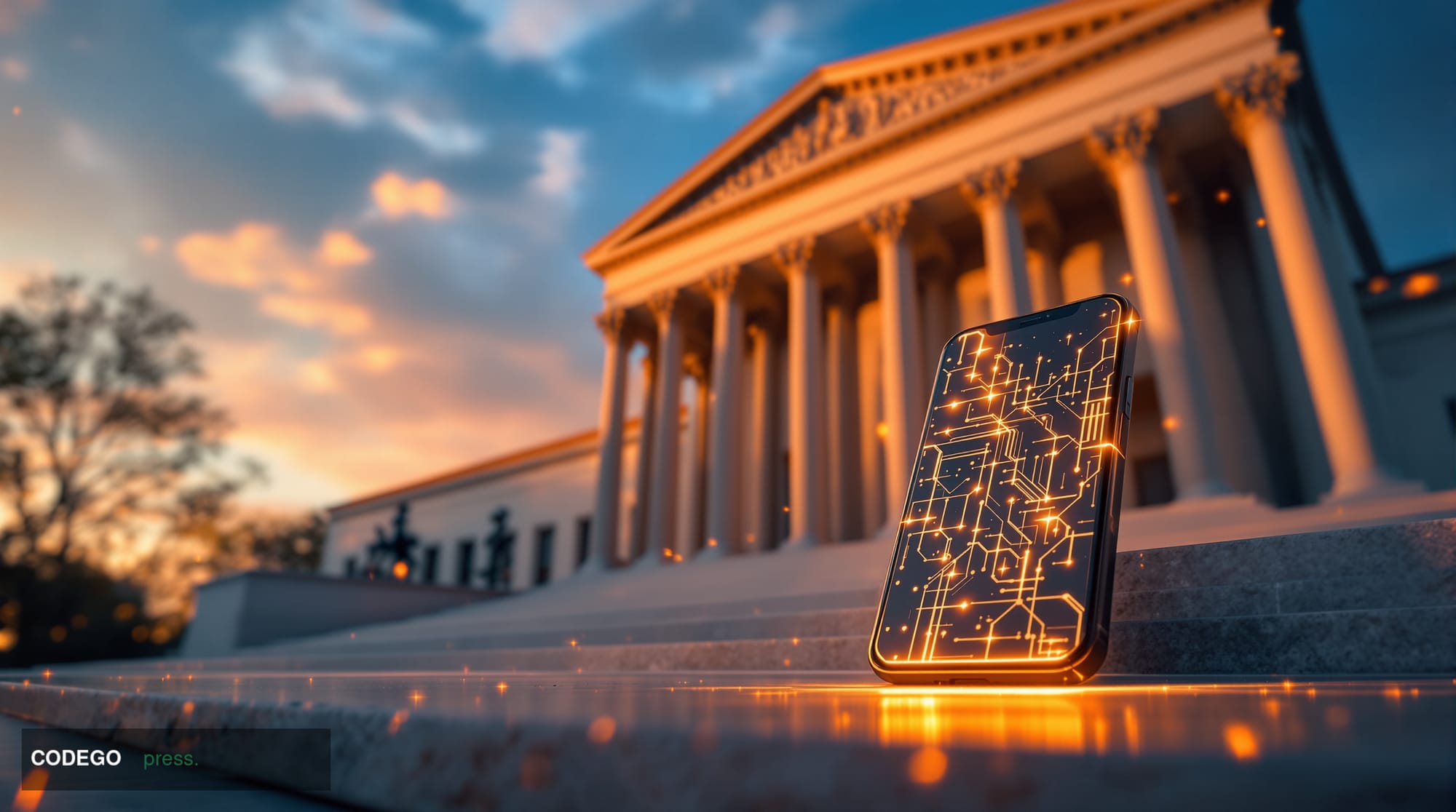 A dramatic editorial photograph of the Federal Reserve's imposing Marriner S. Eccles Building in Washington D.C., captured du