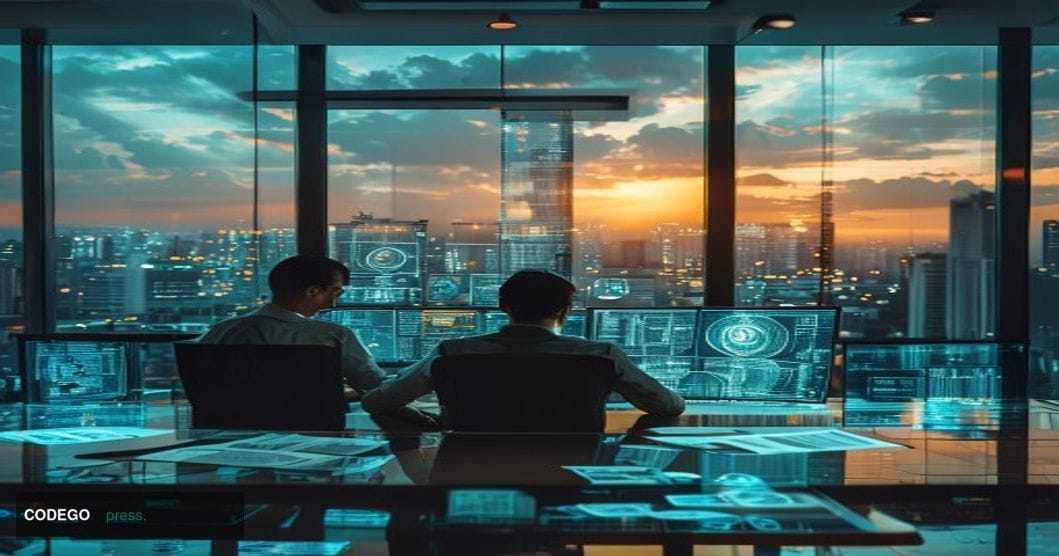 # Image Prompt

A modern Vietnamese bank's loan officer sitting at a sleek glass desk with dual monitors displaying blockchai
