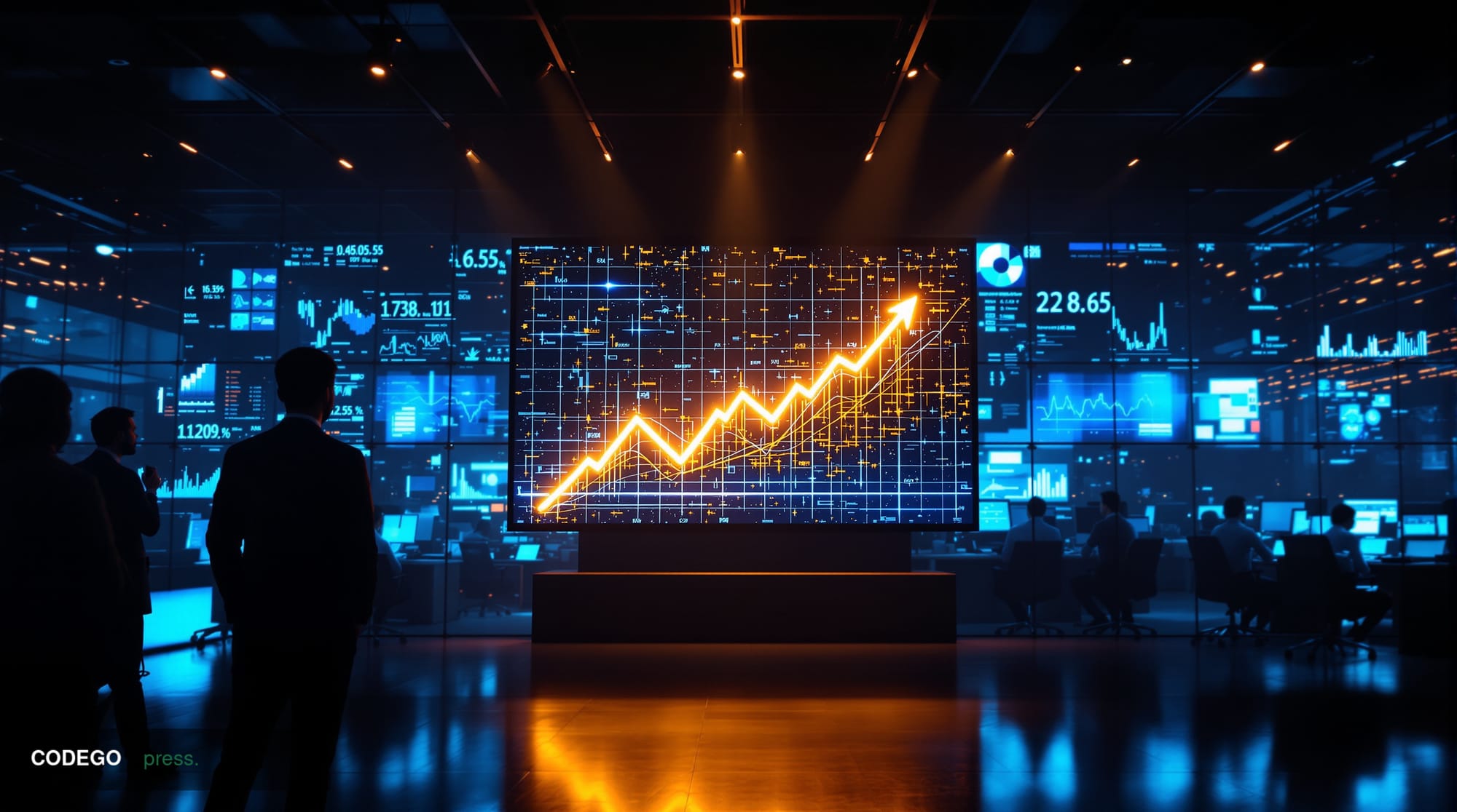 A dramatic photorealistic editorial photograph capturing XRP's market resilience through the visual metaphor of weathering a 