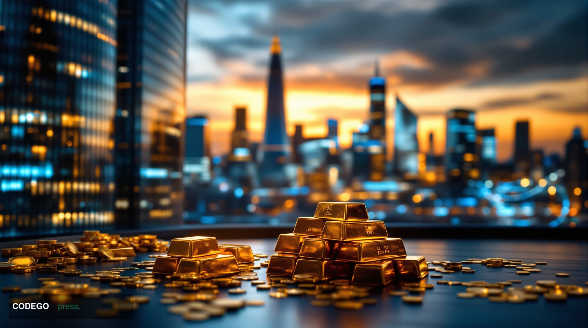 A cinematic editorial photograph capturing the divergent regulatory landscapes shaping global banking. The foreground shows t