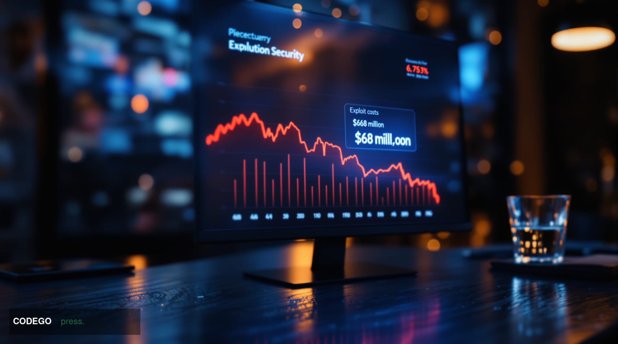 A dramatic photorealistic editorial photograph showcasing cryptocurrency security improvement through visual metaphor. The sc