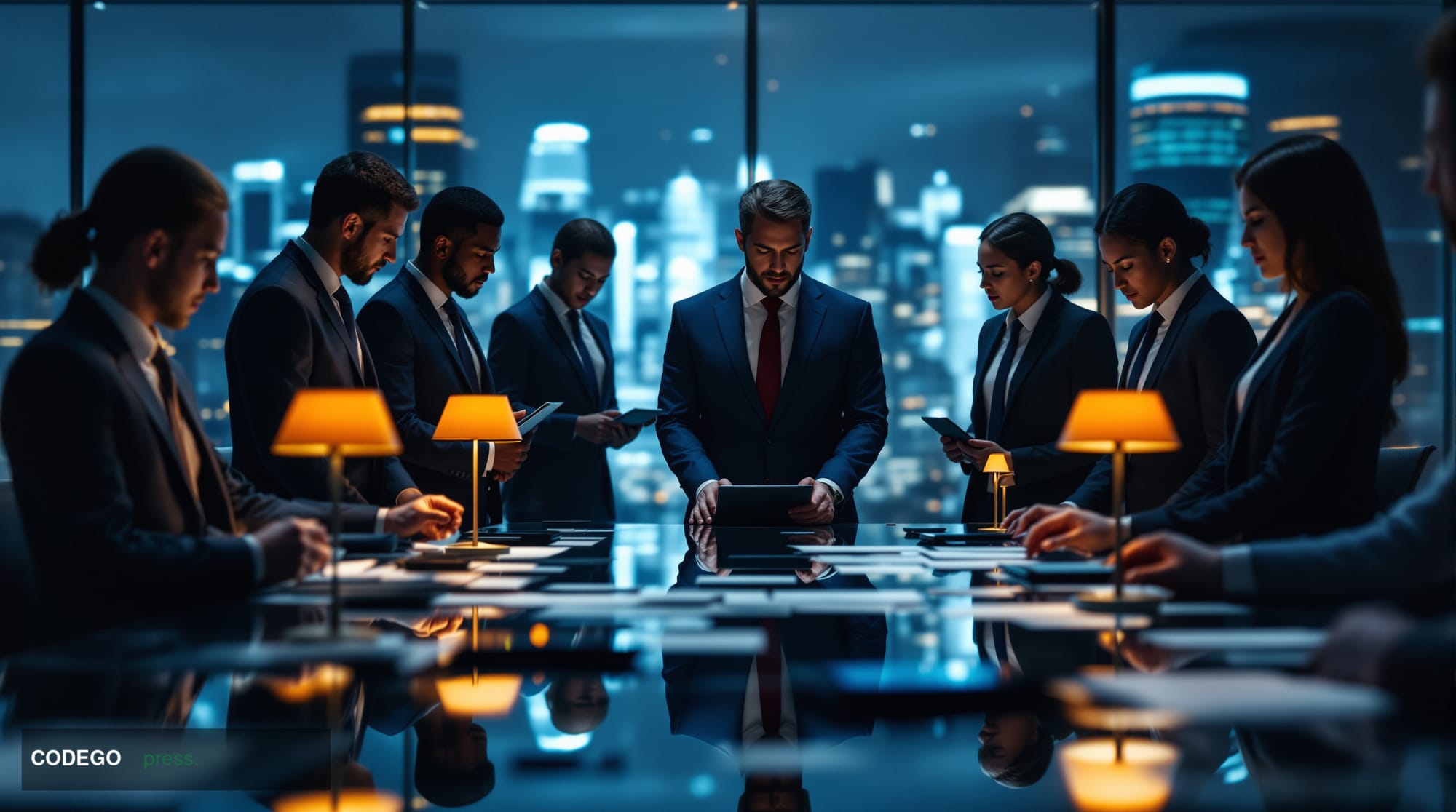A cinematic editorial photograph capturing the intersection of fraud and digital finance across Asia-Pacific. The scene shows