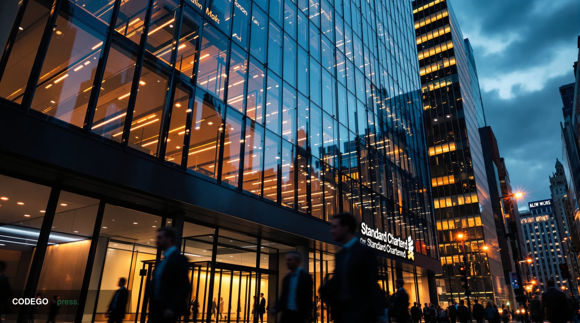 A cinematic editorial photograph of <a href="https://www.standardchartered.com" target="_blank" rel="noopener">Standard Chart