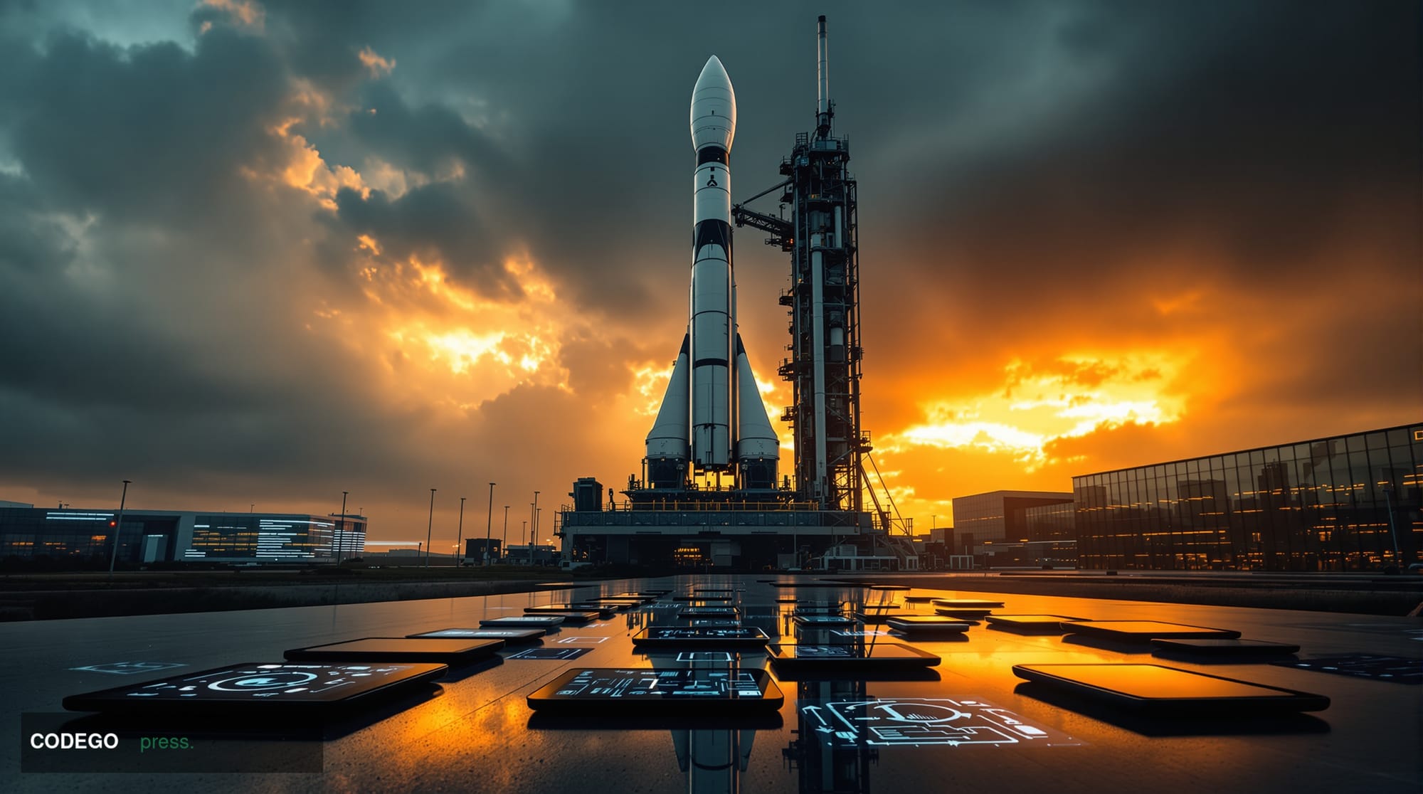 A dramatic photorealistic editorial photograph showing the stark contrast between traditional and crypto finance during a maj