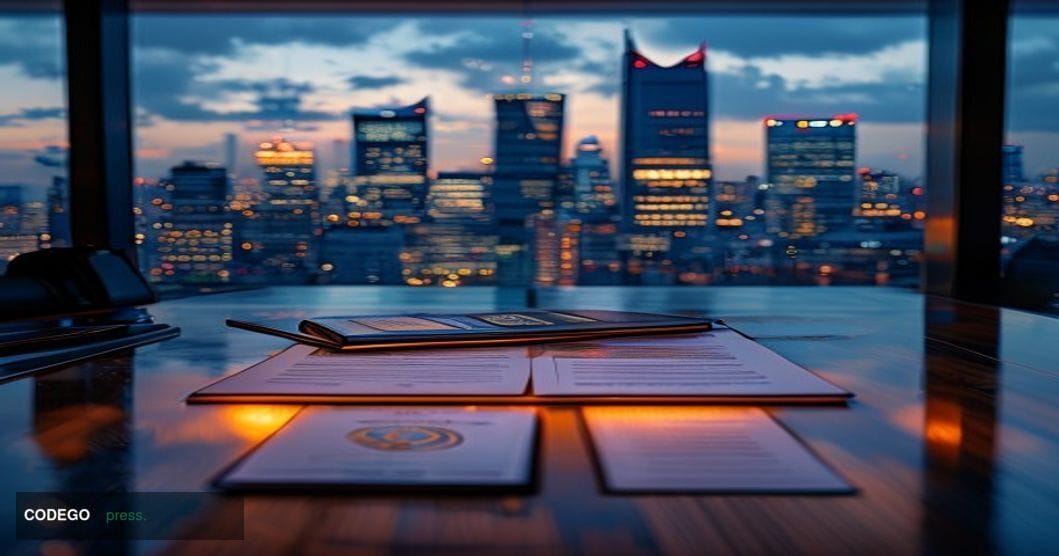 A cinematic editorial photograph capturing the intersection of traditional Japanese finance and modern digital payments, set 