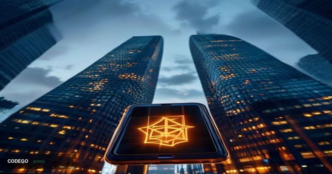 A cinematic editorial photograph of the European Central Bank's iconic twin-tower headquarters in Frankfurt, Germany, shot at