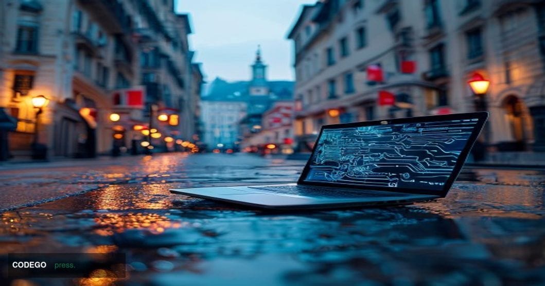 A photorealistic cinematic editorial photograph set in Bern, Switzerland, with the distinctive Federal architecture of the Sw