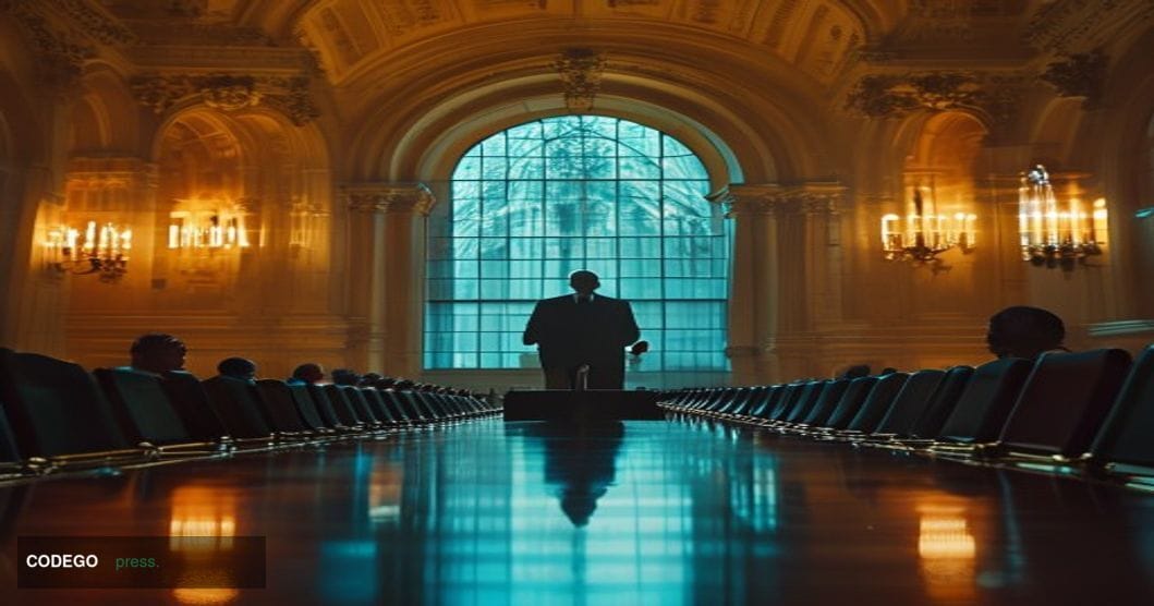 A photorealistic cinematic editorial photograph set in Dublin, Ireland, with the iconic Georgian architecture of the Central 