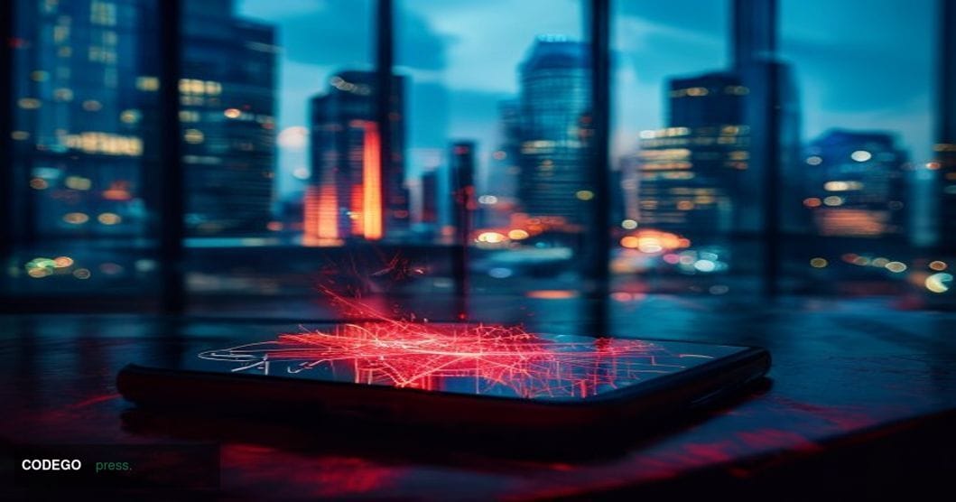 A cinematic editorial photograph set in Singapore's financial district at night, with the distinctive Marina Bay Sands skylin