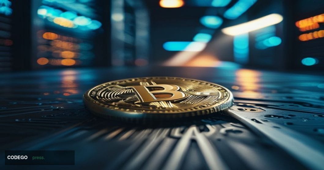 A cinematic editorial close-up of a physical Zcash coin with its distinctive blue "Z" logo, resting on a dark brushed-metal s