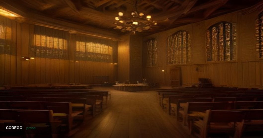 A cinematic editorial photograph set inside a grand central banking conference hall inspired by the Jackson Hole Economic Sym