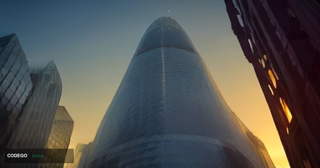 A cinematic editorial photograph of the City of London financial district at golden hour, dominated by the glass and steel fa