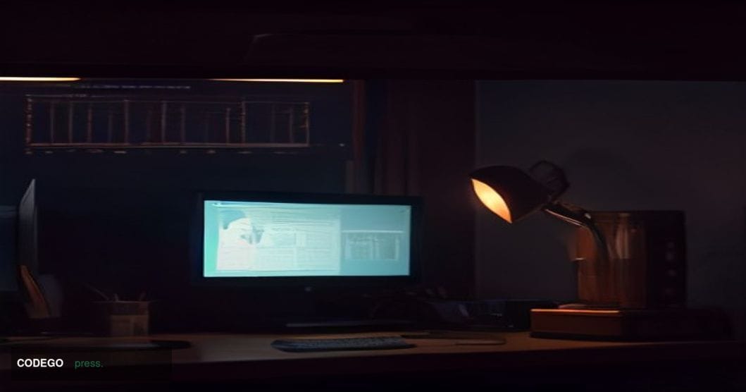 A cinematic editorial photograph set in a sleek, low-lit trading operations center at night, with multiple large curved monit