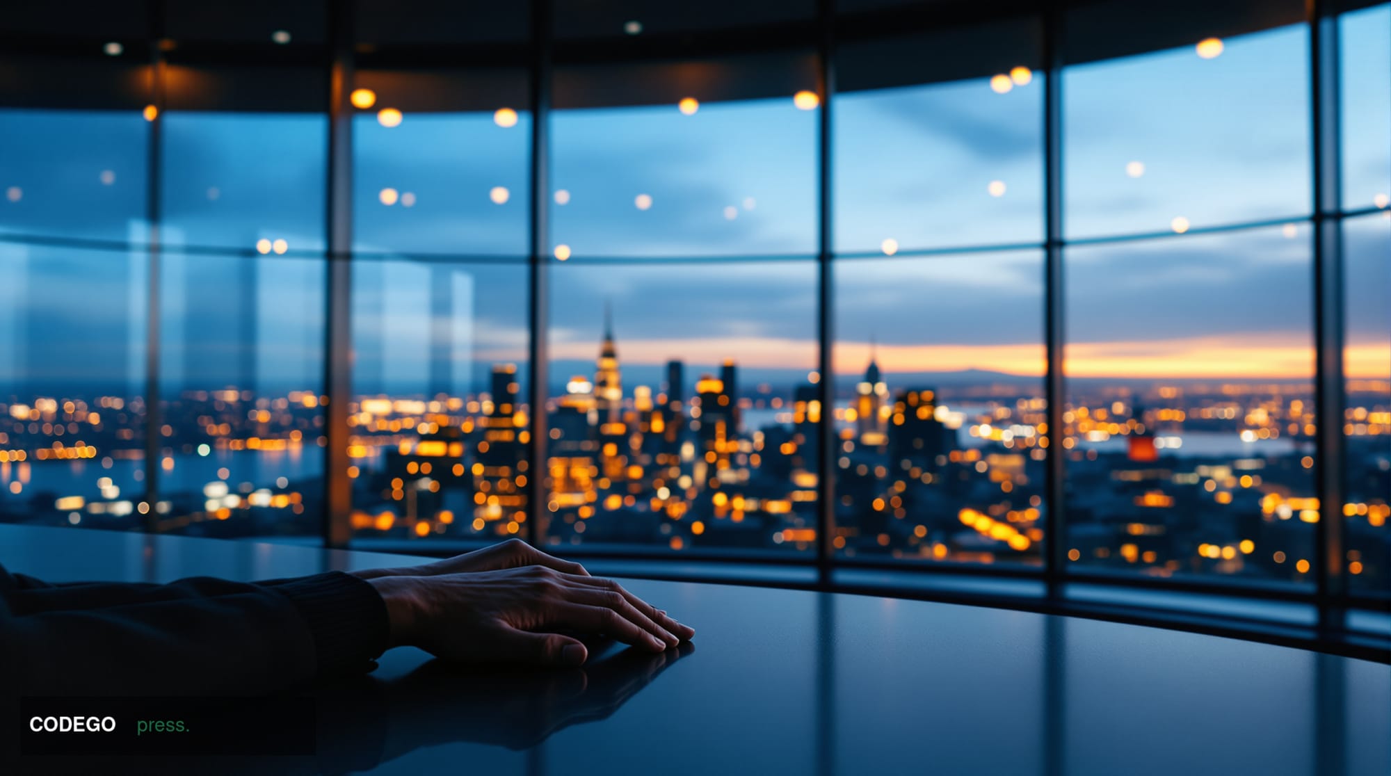 A cinematic editorial photograph set inside a high-security financial technology operations center, viewed from a low angle l