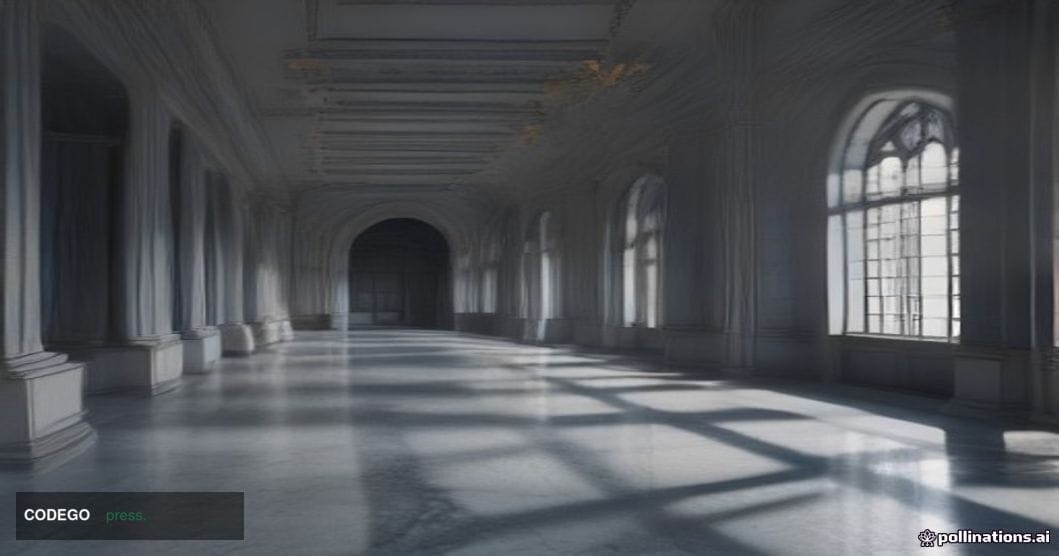 A dramatic cinematic editorial photograph set inside a grand institutional financial research hall, evoking the austere marbl