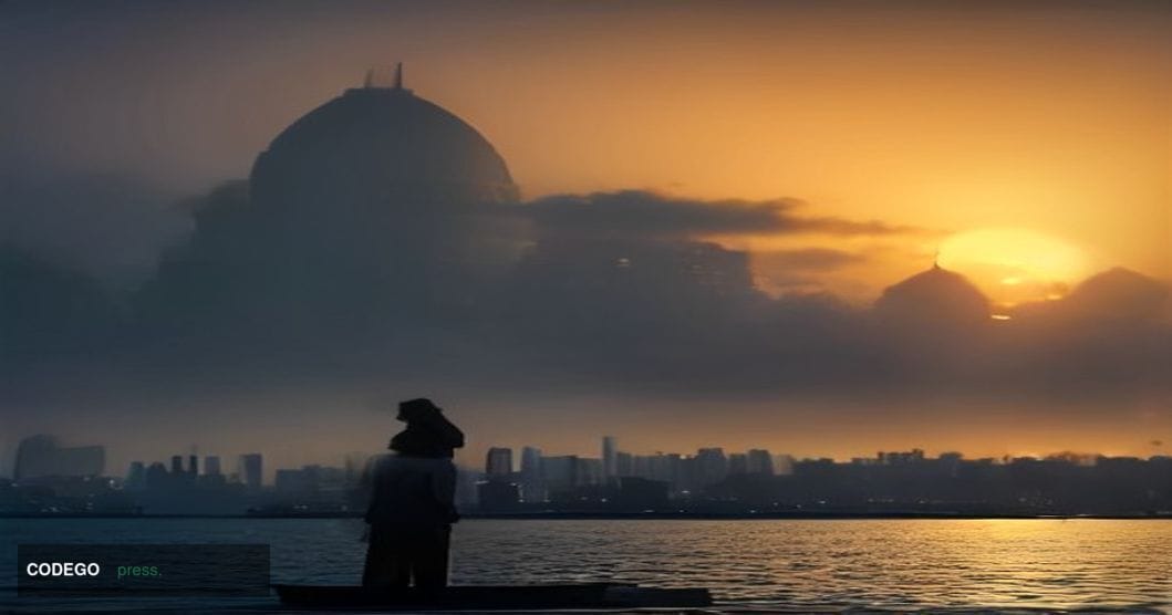 A cinematic editorial photograph capturing the intersection of Southeast Asian financial infrastructure and digital payments 