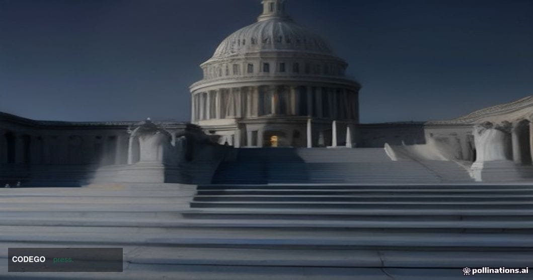 A wide-angle cinematic shot of the United States Capitol building in Washington D.C. at dusk, viewed from the West Front plaz