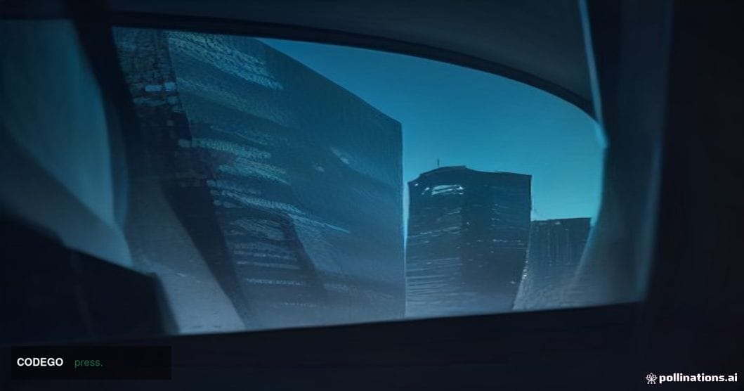 A cinematic editorial photograph set inside a sleek, modern financial services operations center, shot from a low angle looki