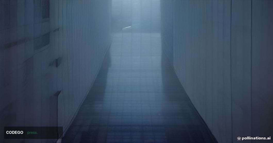 A dramatic cinematic editorial photograph taken from a low angle looking up at a gleaming modern financial technology campus 