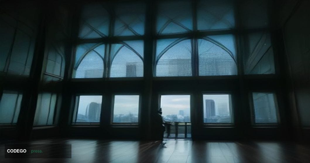 A cinematic editorial photograph of a modern central banking institution interior in Sydney, Australia — a wide, sun-drenched