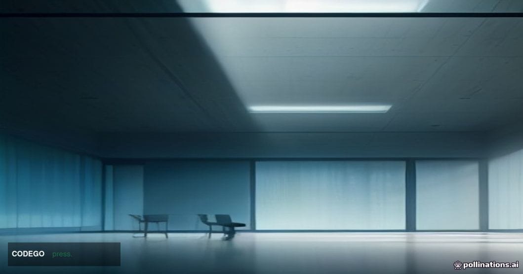 A dramatic cinematic editorial photograph set inside a sleek, modern trading floor environment evoking a technology-forward b