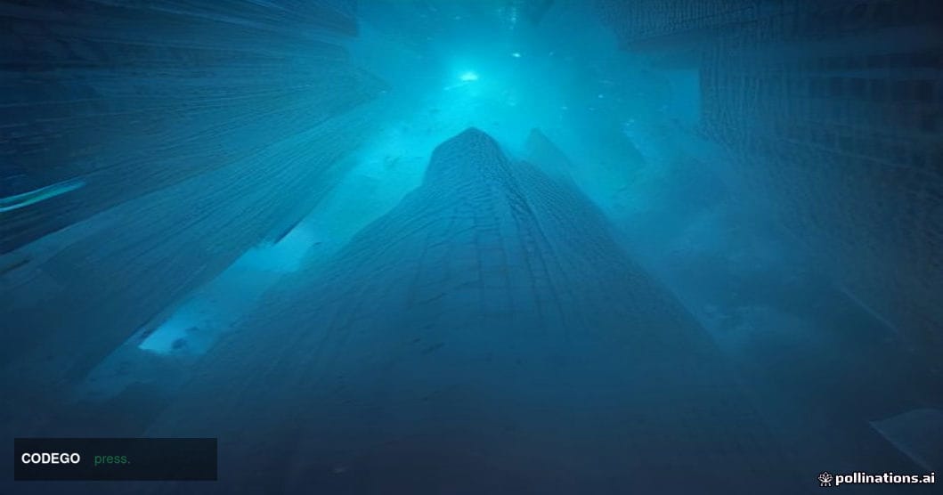 A dramatic cinematic editorial photograph taken from a low angle looking up at a towering glass-and-steel financial district 