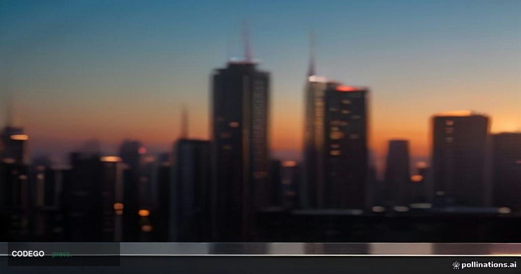 A cinematic editorial photograph of the Brazilian financial district in São Paulo at dusk, featuring the iconic modernist gla