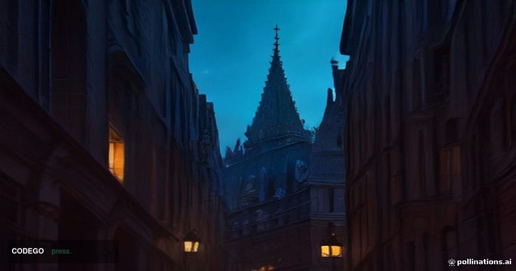 A dramatically lit exterior shot of a traditional British financial district building in the City of London, photographed at 