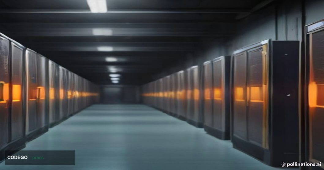 A dramatic cinematic editorial photograph set in a dim, high-security server room environment evoking a South Asian financial