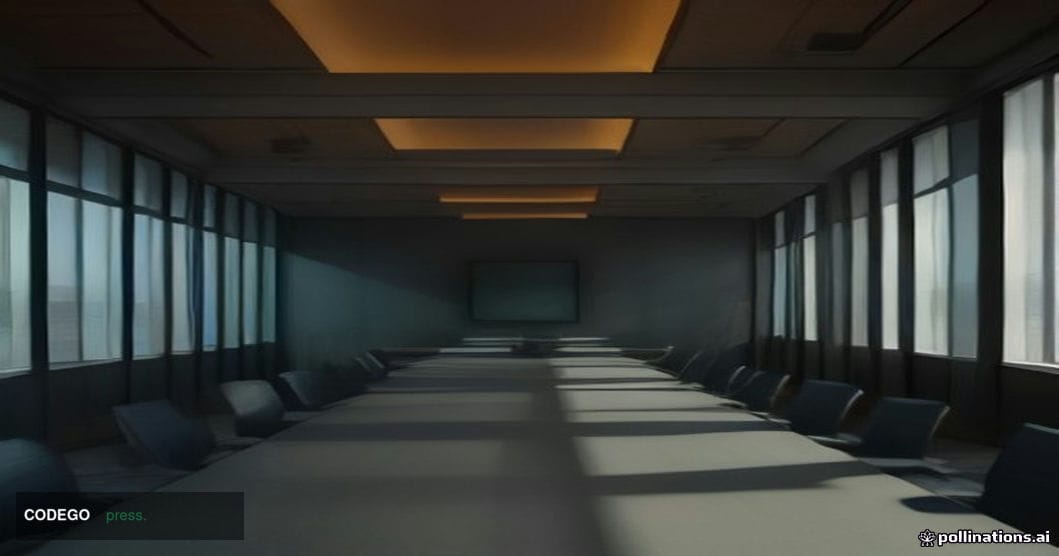 A cinematic editorial photograph of a sleek, modern financial technology operations center interior, shot from a low angle lo