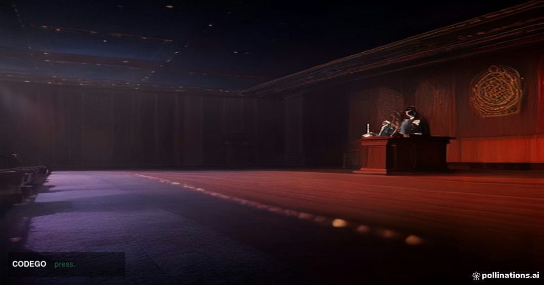 A dramatic photorealistic editorial photograph taken inside a grand international financial summit hall in Bangkok, Thailand,