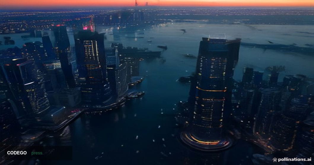 A sweeping cinematic aerial view of Hong Kong's iconic Victoria Harbour financial district at dusk, shot from a low elevated 