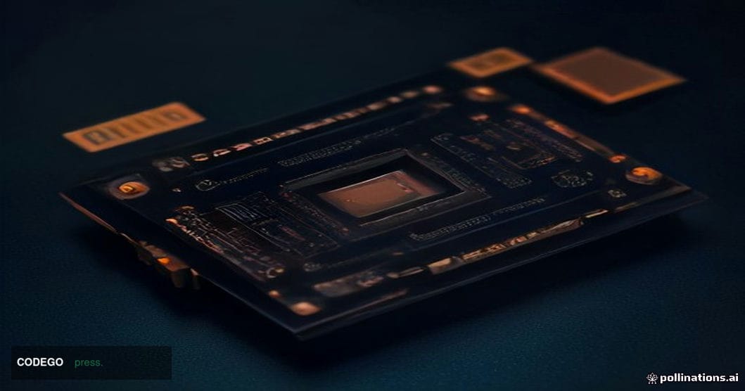 A dramatic close-up editorial photograph of a disassembled hardware cryptocurrency wallet device lying on a dark matte-black 