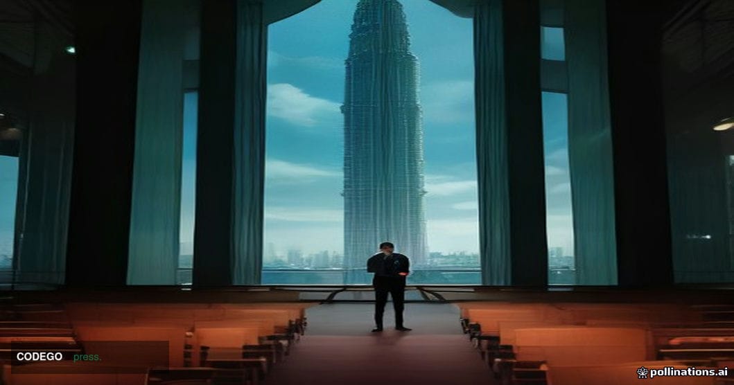 A photorealistic cinematic editorial photograph set in Kuala Lumpur, Malaysia, with the iconic Petronas Twin Towers visible i