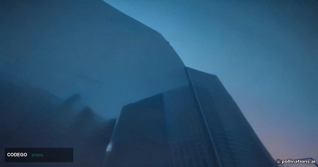 A wide-angle cinematic editorial photograph shot from a low angle looking up at the iconic Las Vegas skyline at dusk, with wa