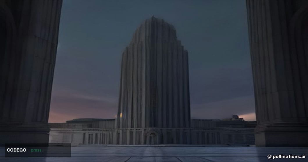 A wide-angle cinematic editorial photograph taken at dusk outside the Pentagon's iconic limestone facade in Arlington, Virgin