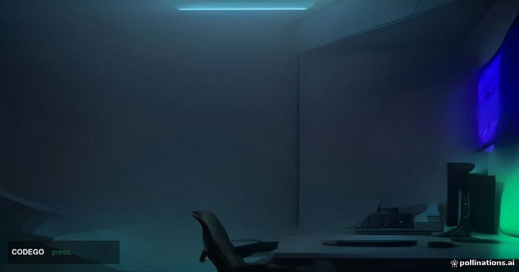 A dramatic cinematic editorial photograph of a sleek, modern trading operations center at night, shot from a low angle lookin