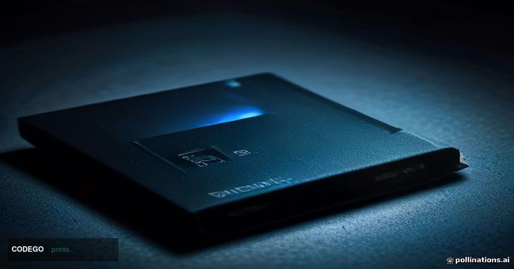 A cinematic editorial close-up of a physical cryptocurrency hardware wallet device resting on a dark matte steel surface, par