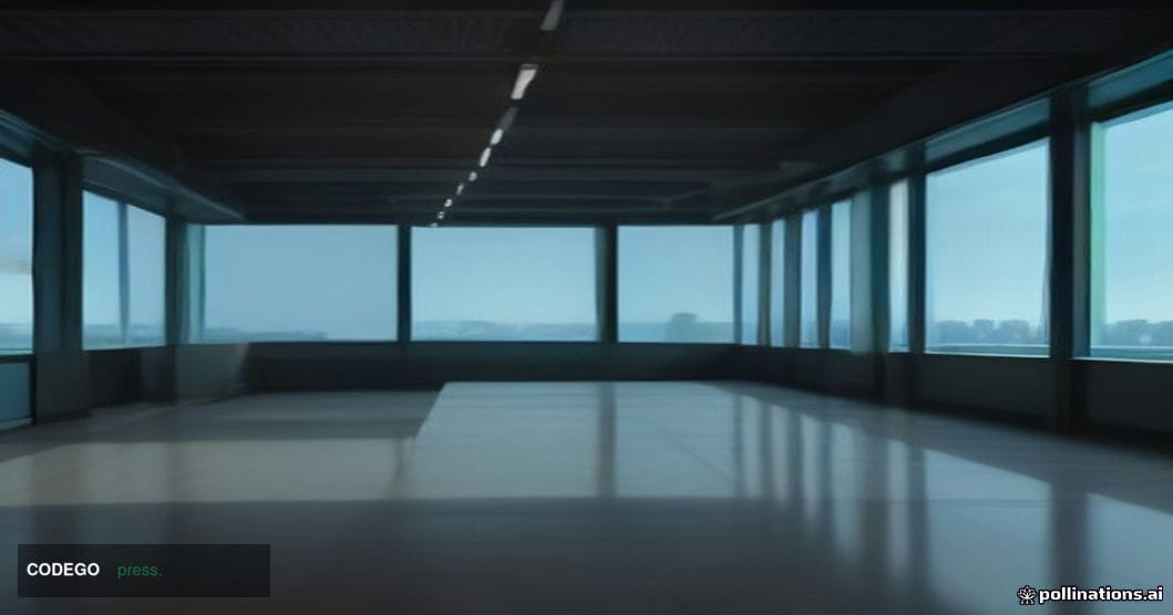 A cinematic editorial photograph set inside a sleek, modern corporate finance office environment, shot from a low-angle persp