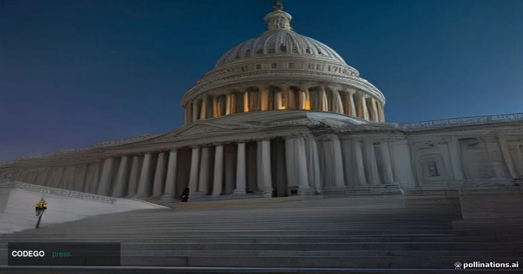 A dramatic wide-angle shot of the United States Capitol building in Washington D.C. at dusk, photographed from a low ground-l