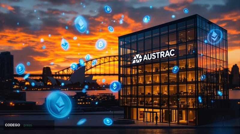 A photorealistic editorial photograph showcasing Australia's financial regulatory landscape with the iconic Sydney Opera Hous
