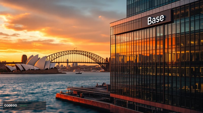 A cinematic editorial photograph showing the iconic Sydney Opera House and Harbour Bridge skyline at golden hour, with dramat